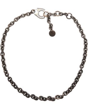 Lanvin Charcoal Necklace Brass, Glass, Pewter, Copper - Metallic