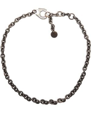 Lanvin Charcoal Necklace Brass, Glass, Pewter, Copper - Metallic
