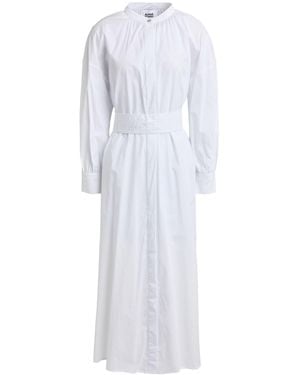 Alpha Studio Midi Dress Cotton, Elastane - White