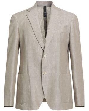Hevò Khaki Blazer Linen, Mohair Wool - Gray