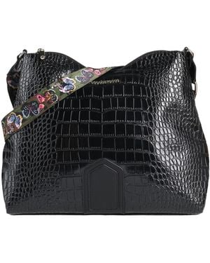 Roccobarocco Cross-Body Bag Textile Fibers - Black