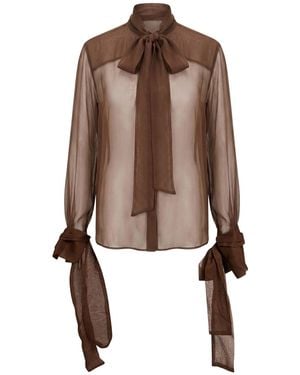 LAQUAN SMITH Shirt Silk - Brown