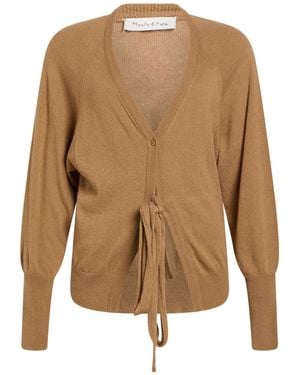 Manila Grace Camel Cardigan Viscose, Polyamide, Wool, Cashmere - Brown