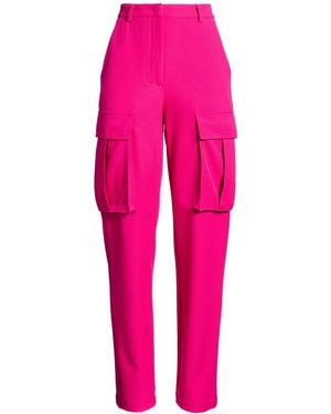Liviana Conti Fuchsia Trousers Polyester, Viscose, Elastane, Acetate - Pink