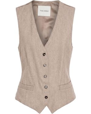 TRUE AVENUE Tailored Vest Virgin Wool, Polyamide, Acrylic, Cashmere, Elastane - Brown