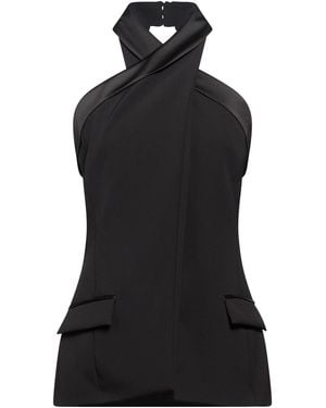 SILENCE LIMITED Tailored Vest Polyester, Elastane - Black