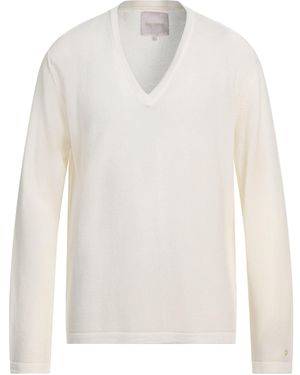 Seven Gauge Ivory Jumper Virgin Wool - White
