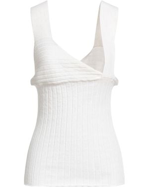 Malo Top Linen, Polyamide, Polyurethane - White