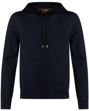 Moorer Midnight Sweater Wool, Silk, Cashmere - Blue