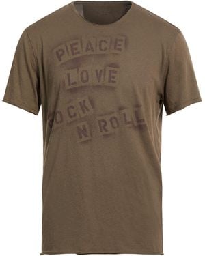 John Varvatos Taupe T-Shirt Organic Cotton - Green