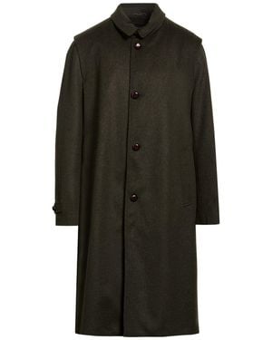 Maximilian Dark Coat Virgin Wool, Alpaca Wool - Black