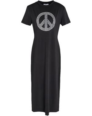 Moschino Midi Dress Polyester, Elastane - Black
