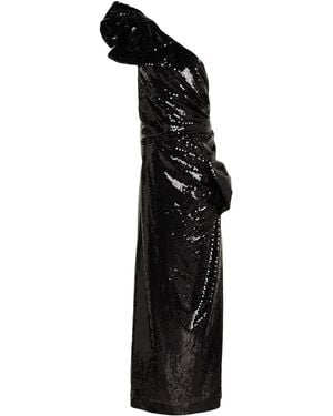 Nina Ricci Maxi Dress Polyester, Polyamide, Elastane, Metallic Polyester - Black