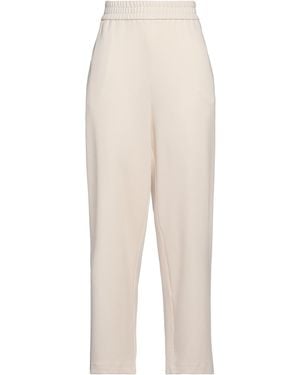 MEIMEIJ Cream Trousers Viscose, Polyamide, Elastane, Acetate - White