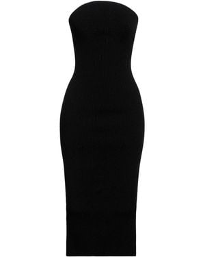 KHAITE Rumer Strapless Ribbed-Knit Midi Dress - Black