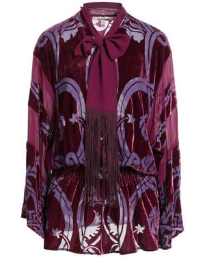 Roberto Cavalli Mauve Mini Dress Viscose, Silk - Purple