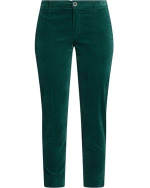120% Lino Trousers Cotton, Elastane - Green