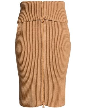 Tod's Midi Skirt Merino Wool, Cashmere - Brown