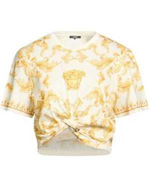 Versace Cream T-Shirt Cotton - Metallic