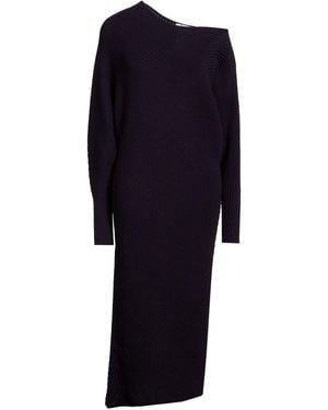 Philosophy Di Lorenzo Serafini Midnight Midi Dress Acrylic, Virgin Wool - Blue