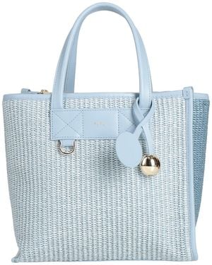 Furla Sky Handbag Leather, Cotton, Polyamide - Blue