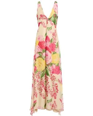 Blugirl Blumarine Maxi Dress Silk, Viscose - Pink