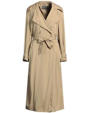 Alberta Ferretti Camel Overcoat & Trench Coat Viscose, Elastane - Natural