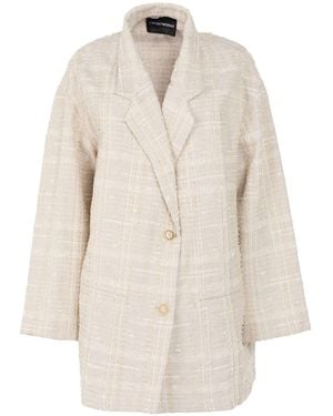 Emporio Armani Blazer Cotton, Linen, Polyamide, Polyester - White