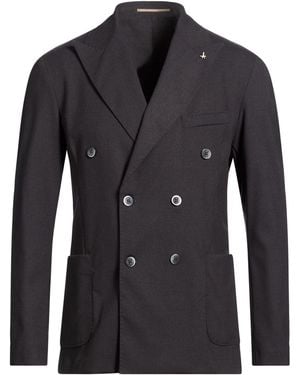 AT.P.CO Charcoal Blazer Polyester, Viscose, Elastane - Black