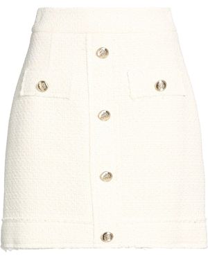 MARCIANO BY GUESS Cream Mini Skirt Cotton, Acrylic, Polyester, Metal Fibre, Polyamide - Natural
