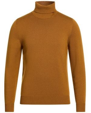 Drumohr Khaki Turtleneck Merino Wool - Brown