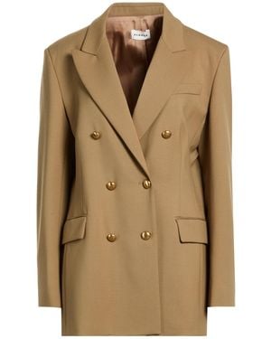 P.A.R.O.S.H. Mustard Blazer Virgin Wool, Elastane - Natural