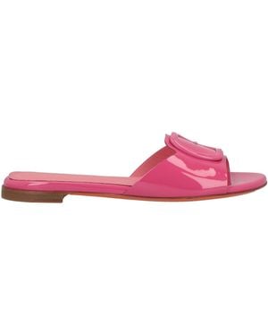Santoni Fuchsia Sandals Leather - Pink