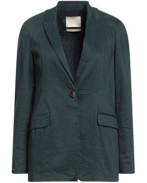 Momoní Dark Blazer Linen, Elastomultiester, Cotton - Green