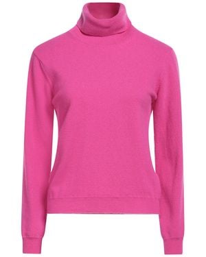 Bellwood Fuchsia Turtleneck Wool, Cashmere - Pink
