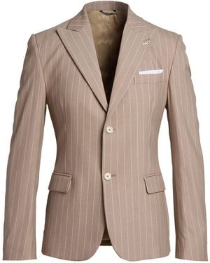 Daniele Alessandrini Blazer Polyester, Viscose, Elastane - Brown
