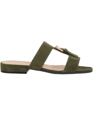 Sergio Rossi Military Sandals Leather - Green