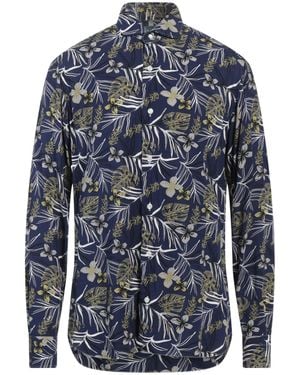 Barba Napoli Shirt Viscose - Blue
