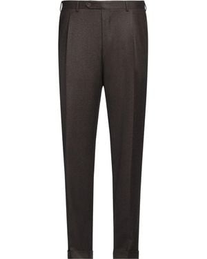 Canali Dark Trousers Wool - Grey