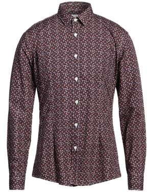 Daniele Alessandrini Floral Print Cotton Shirt - Purple