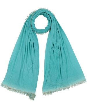 Faliero Sarti Scarf Modal, Cotton, Polyamide - Blue