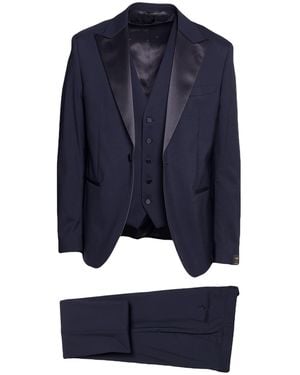 Manuel Ritz Suit Wool, Elastane - Blue