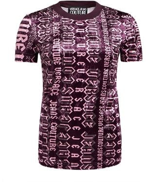 Versace Jeans Couture T-Shirt Polyester, Elastane - Purple