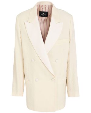 Etro Ivory Blazer Cotton, Wool - White