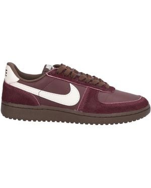Nike Burgundy Sneakers Leather, Textile Fibers - Purple