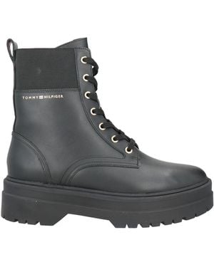 Tommy Hilfiger Ankle Boots Leather, Textile Fibers - Black