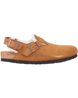 Birkenstock Camel Mules & Clogs Leather - Brown