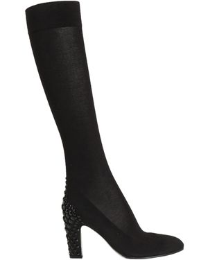 Rene Caovilla Boot Textile Fibers - Black
