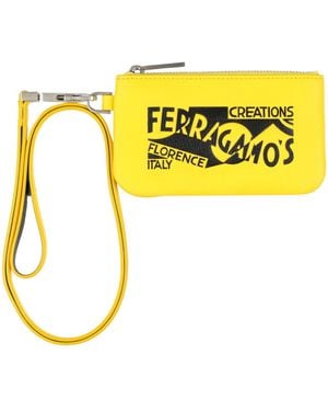 Ferragamo Coin Purse Calfskin - Yellow
