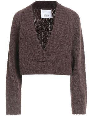 Erika Cavallini Semi Couture Sweater Wool - Brown